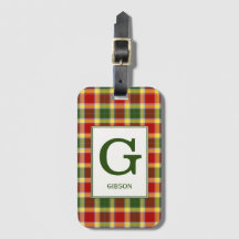 Klan Gibbs Tartan Monogrammed