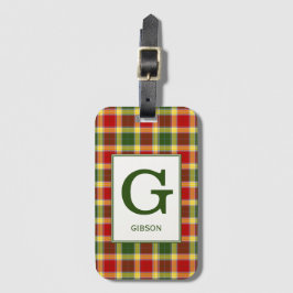 Klan Gibbs Tartan Monogrammed Bagagebricka