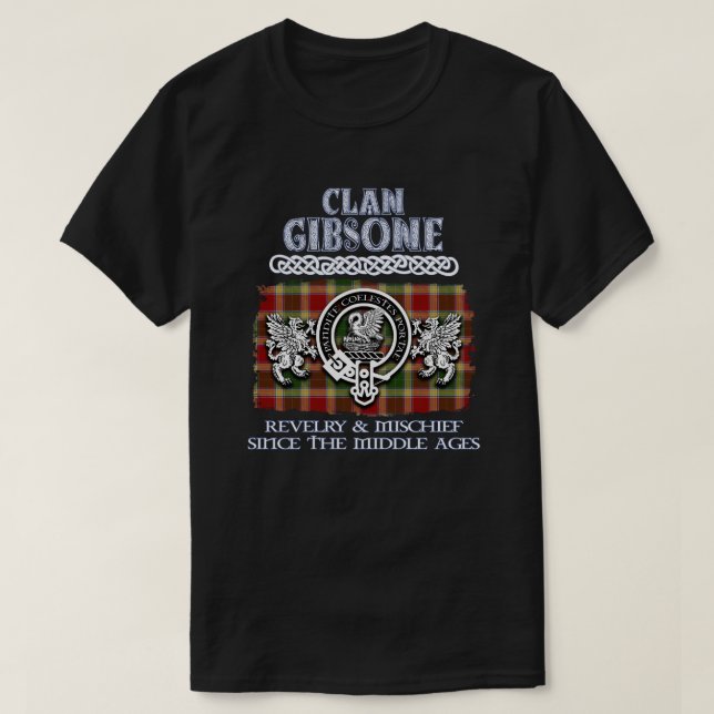 Klan Gibsone vapensköld Scottish klans Scottish Su T Shirt (Design framsida)