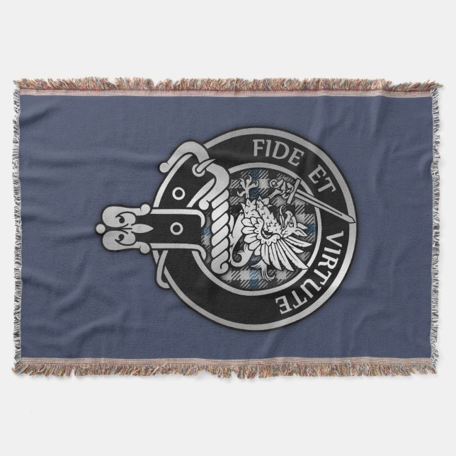 Klan Gladstone Vapensköld & Tartan Filt (Framsidan)