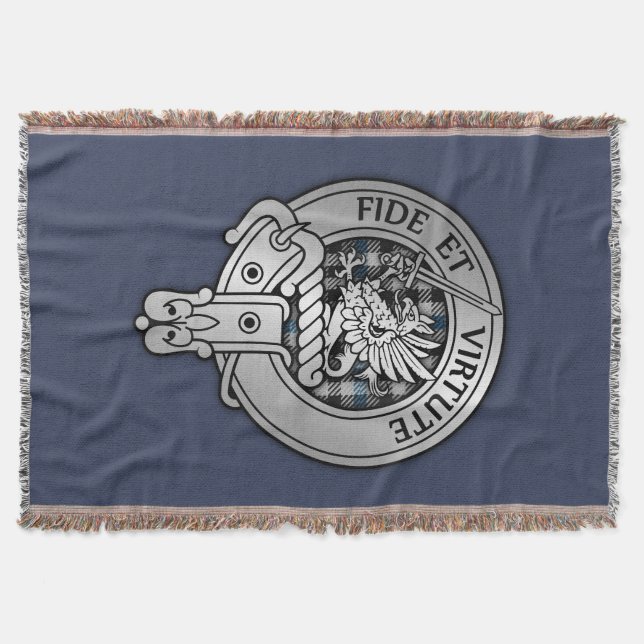 Klan Gladstone Vapensköld & Tartan Filt (Framsidan)