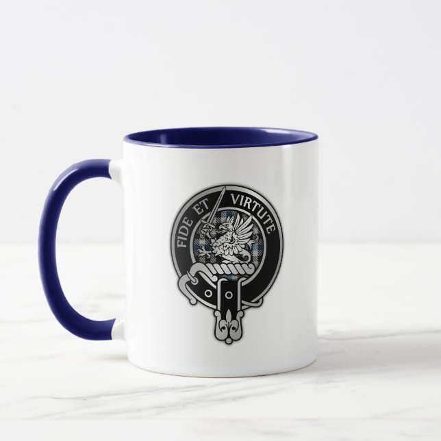 Klan Gladstone Vapensköld & Tartan Mugg (Vänster)