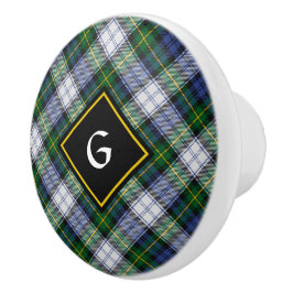 Klan Gordon Dress Tartan Ceramic Knob Knopp