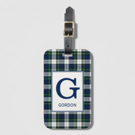 Klan Gordon Dress Tartan Monogrammed Bagagebricka