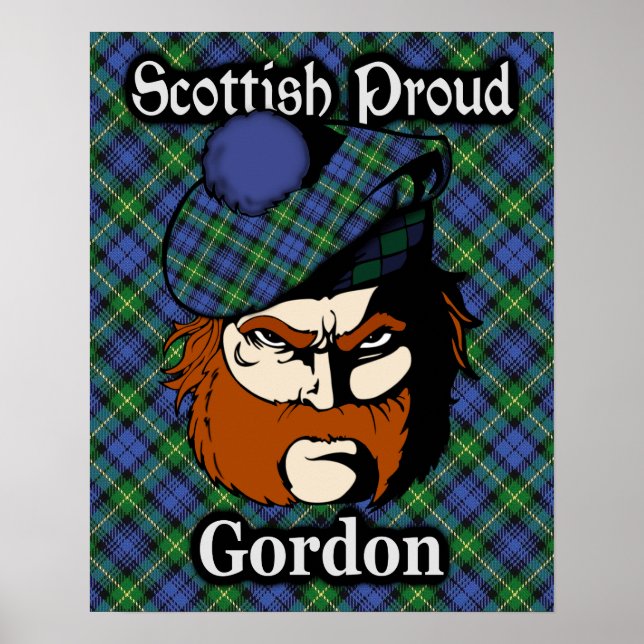 Klan Gordon Scottish Tartan Poster (Framsidan)