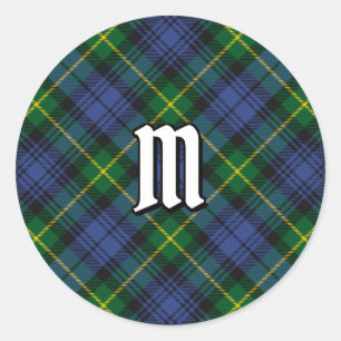 Klan Gordon Tartan Classic Round Sticker Runt Klistermärke