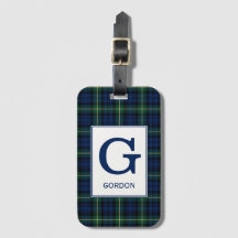 Klan Gordon Tartan Monogrammed