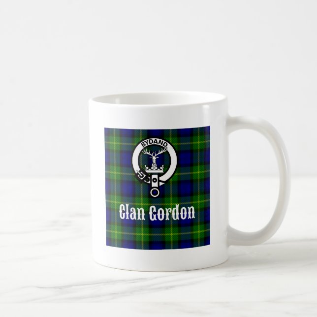 Klan Gordon Tartan Vapensköld Kaffemugg (Höger)