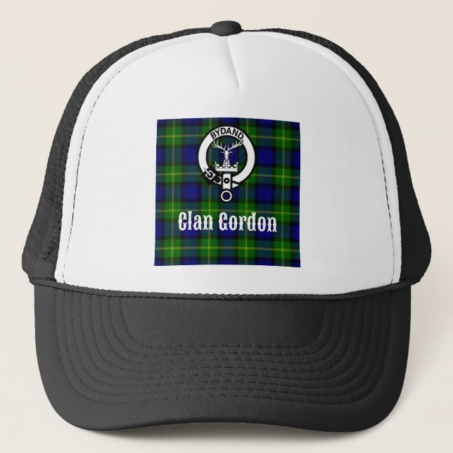 Klan Gordon Tartan Vapensköld Keps (Framsida)