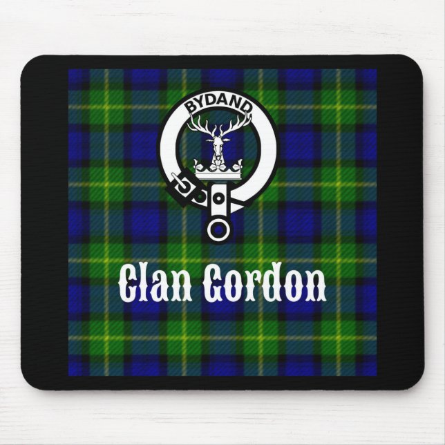 Klan Gordon Tartan Vapensköld Musmatta (Framsidan)