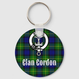 Klan Gordon Tartan Vapensköld Nyckelring