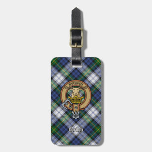 Klan Gordon Vapensköld över Dress Tartan Bagagebricka
