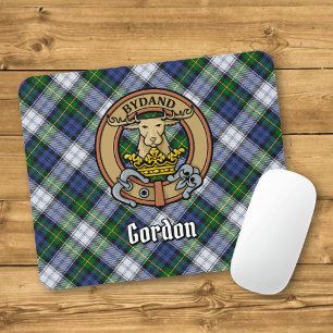 Klan Gordon Vapensköld över Dress Tartan Musmatta