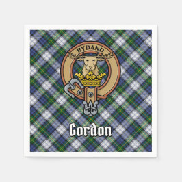 Klan Gordon Vapensköld över Dress Tartan Pappersservett