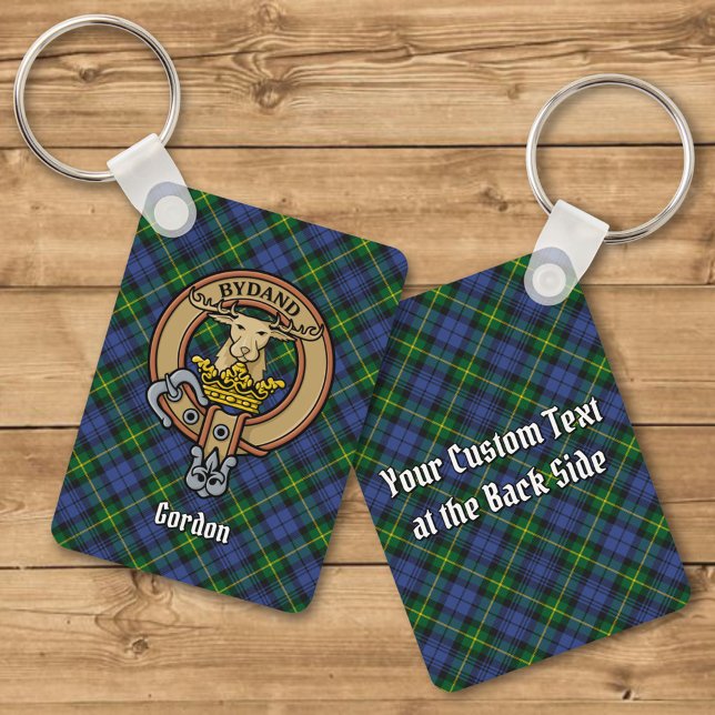 Klan Gordon Vapensköld över Tartan Keychain Nyckelring (Skapare uppladdad)