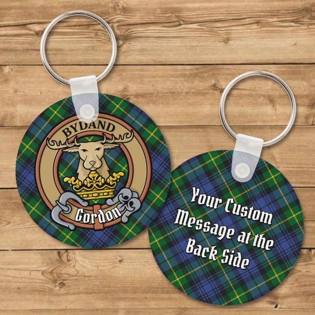 Klan Gordon Vapensköld över Tartan Nyckelring (Skapare uppladdad)
