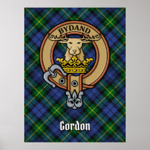 Klan Gordon Vapensköld över Tartan