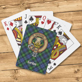 Klan Gordon Vapensköld över Tartan-spelkort Casinokort