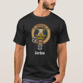 Klan Gordon Vapensköld över Tartan T-Shirt