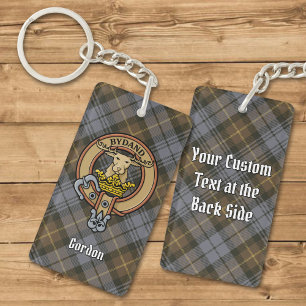 Klan Gordon Vapensköld över Västrat Tartan Keychai
