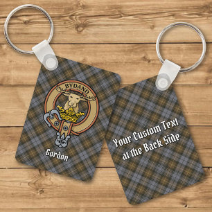 Klan Gordon Vapensköld över Västrat Tartan Keychai Nyckelring