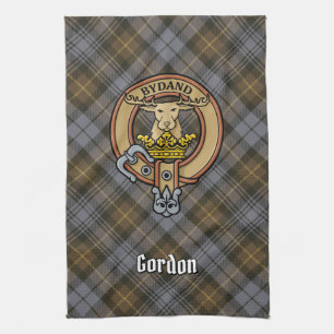 Klan Gordon Vapensköld över Weasted Tartan Kökshandduk