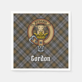 Klan Gordon Vapensköld över Weasted Tartan Pappersservett