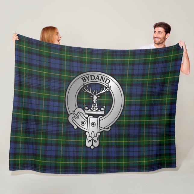Klan Gordon Vapensköld & Tartan Fleece Blanket (På plats)