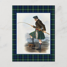 Klan Gordon Vintage Illustration Tartan Ram Vykort