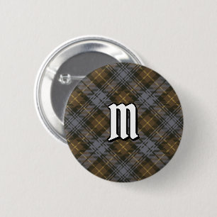 Klan Gordon Weasted Tartan Button Knapp