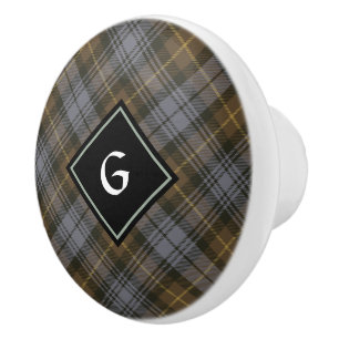Klan Gordon Weasted Tartan Ceramic Knob Knopp