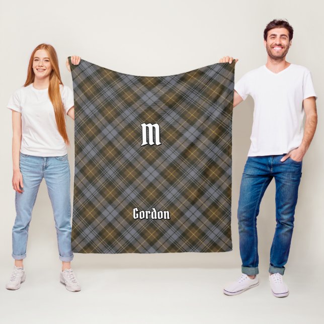 Klan Gordon Weasted Tartan Fleece Blanket (På plats)