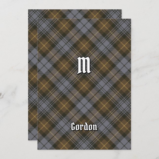 Klan Gordon Weasted Tartan-inbjudan Inbjudningar (Fram/baksida)