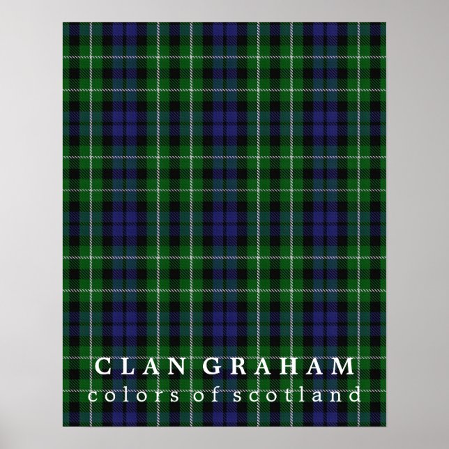 Klan Graham Färg of Scotland Tartan Poster (Framsidan)