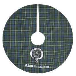 Klan Graham Montrose Tartan & Vapensköld Julgransmatta Borstad Polyester