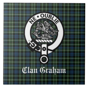 Klan Graham Montrose Tartan & Vapensköld Kakelplatta