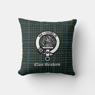 Klan Graham Montrose Tartan & Vapensköld Kudde