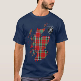 Klan Graham Red Tartan Karta & Vapensköld T-Shirt
