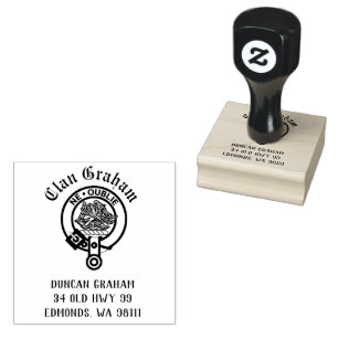 Klan Graham Vapensköld Badge Anpassade Rubber Frim Stämpel