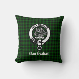 Klan Graham Vapensköld Badge och Tartan Kudde