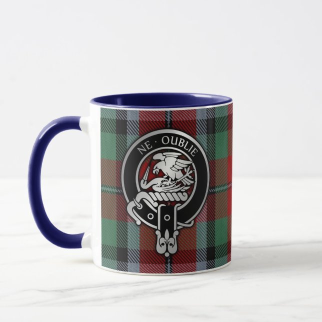 Klan Graham Vapensköld & Red Tartan Mugg (Vänster)