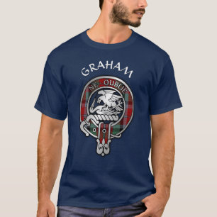 Klan Graham Vapensköld & Red Tartan T-Shirt