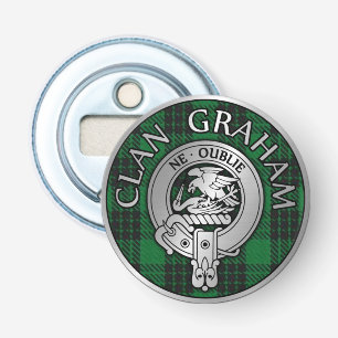 Klan Graham Vapensköld & Tartan Flasköppnare