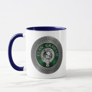 Klan Graham Vapensköld & Tartan Knot Mugg