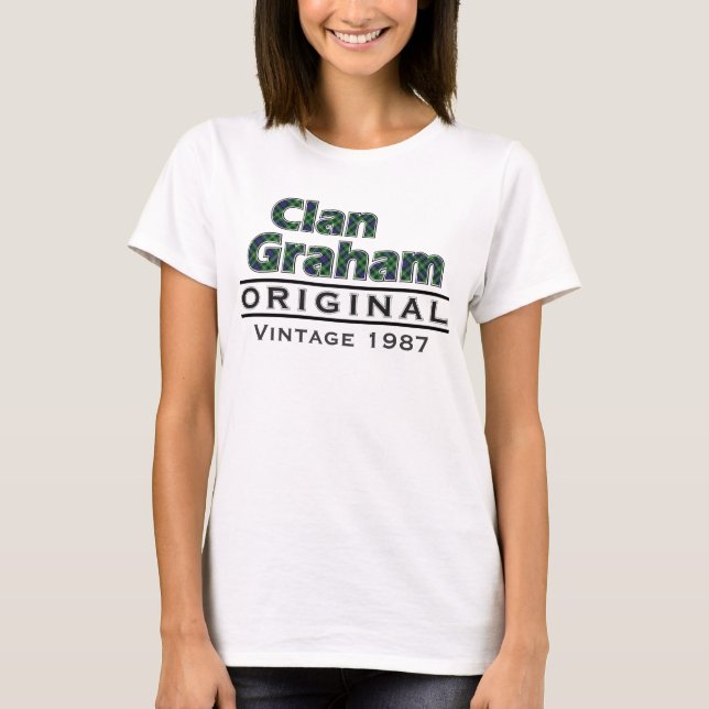 Klan Graham Vintage Anpassa ditt födelsedag Tee (Framsida)