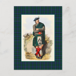 Klan Graham Vintage Illustration Tartan Ram Vykort