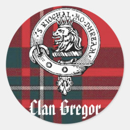 Klan Gregor Stickers Runt Klistermärke
