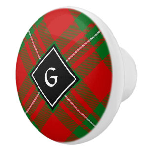 Klan Gregor Tartan Ceramic Knob Knopp