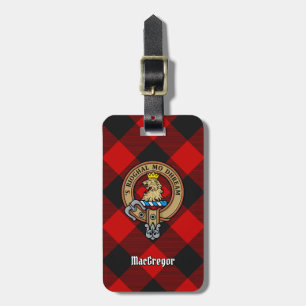 Klan Gregor Vapensköld över Rob Roy Tartan Bagagebricka