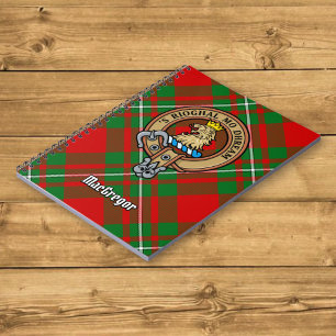 Klan Gregor Vapensköld över Tartan Anteckningsbok